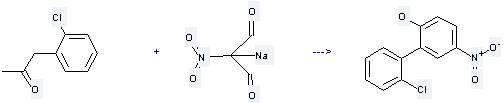 2-Chlorophenylacetone is used to produce 2'-chloro-5-nitro-biphenyl-2-ol by reaction with natrium-nitro-malondialdehyd.